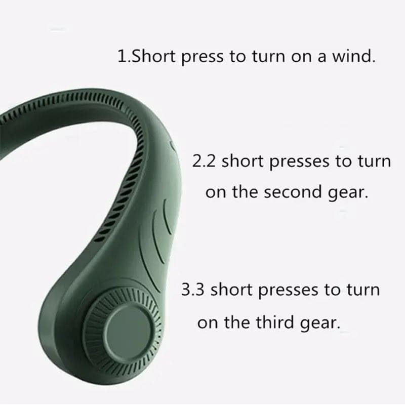 Portable Rechargeable Neck Fan USB