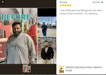 Weight Loss  (1 Month Plan )