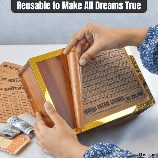 Wooden Money Saving Box-( All In 1 )